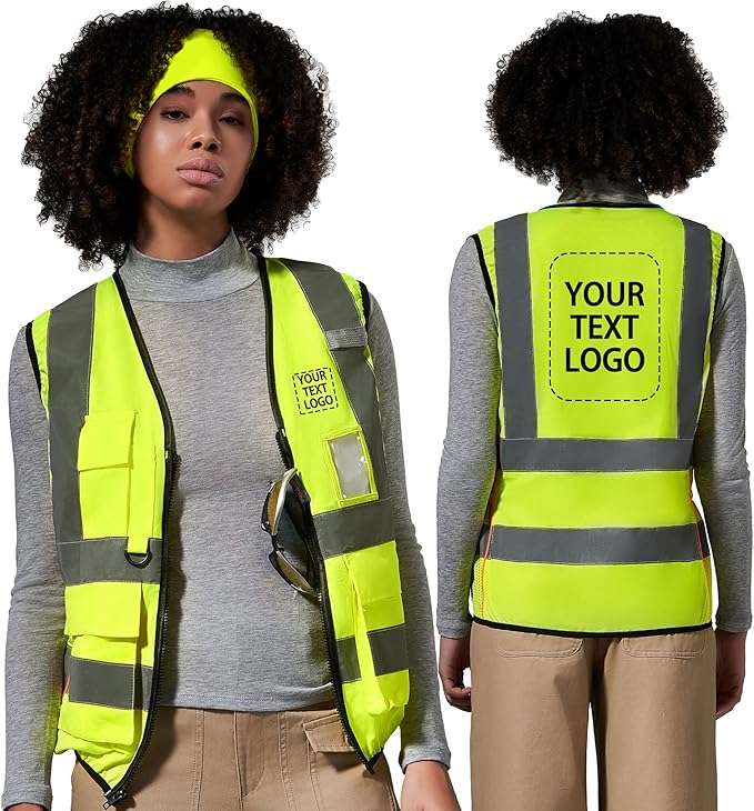 A-SAFETY High Visibility Reflective Safety Vest Customize Logo by A-SAFETY