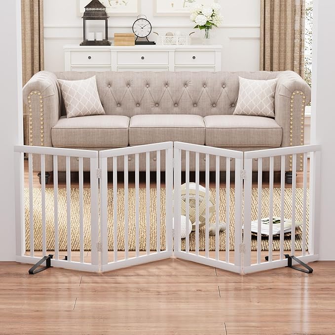 37-74" Wide Dog Gate 4 Panel Dog Gates - Image 3