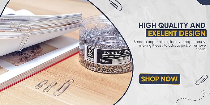 250 Large Paper Clips Smooth, Jumbo Paper Clips - Image 8
