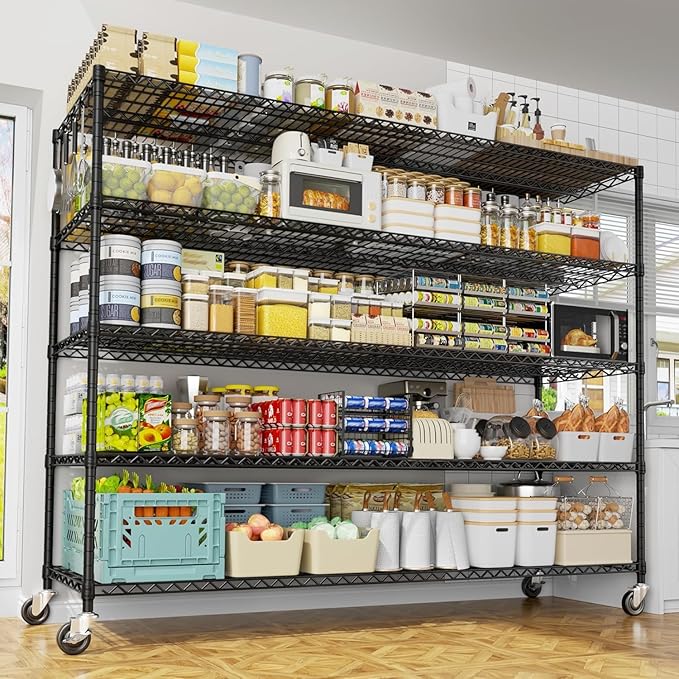 PrimeZone 5 Tier 80.7" H x 55.5" W x 24" D Wire Shelving - Image 9