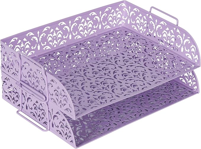 EasyPAG Paper Organizer for Desk 2 Tier Stackable Paper Tray for A4 Legal Size - Image 2