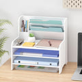 Bamboo Desk Organizer Mail Holder Countertop Letter Tray File Organizer by Unknown