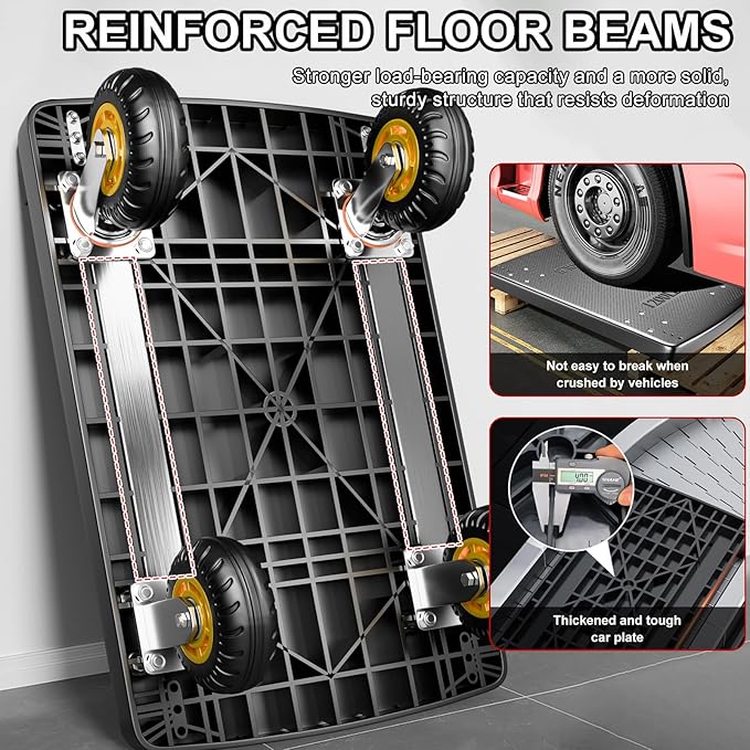 Platform Truck, Foldable Push Cart Dolly - Image 4