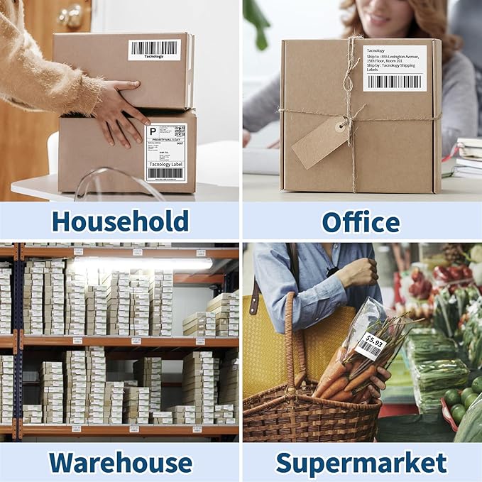 12 Rolls 2160 Labels for Brother DK 1247, 4.07"x6.4" Compatible Die-Cut Wide - Image 7
