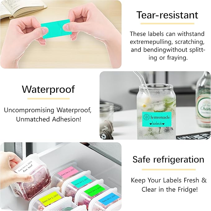 1X2 inch Label Stickers Roll for Thermal Printer 500PCS Colored Removable - Image 5