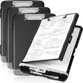 Epakh 4 Pcs Clipboard with Storage Plastic Nursing Clipboard with Pen Holder by Epakh