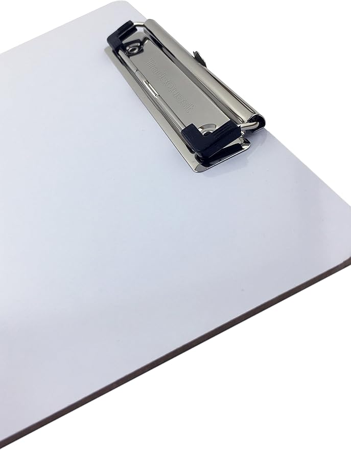 Clipboard Dry Erase Surface 9'' x 12.5'' Letter Size Low Profile Clip - Image 4