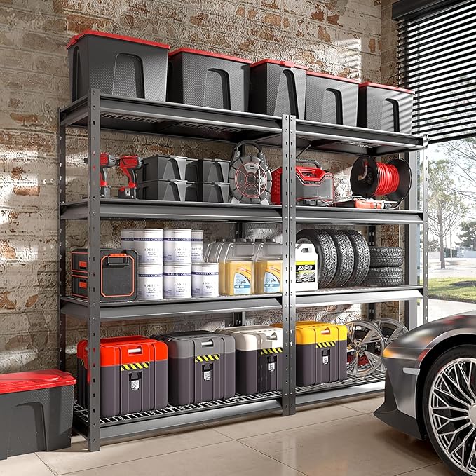 The Atlas 48" W Heavy Duty Garage Shelving Unit Load 12000 Lbs, Metal Shelves - Image 2