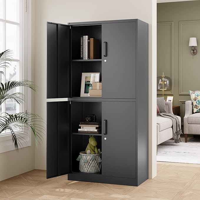 STANI Metal Storage Cabinet, Locking Steel Cabinet - Image 8