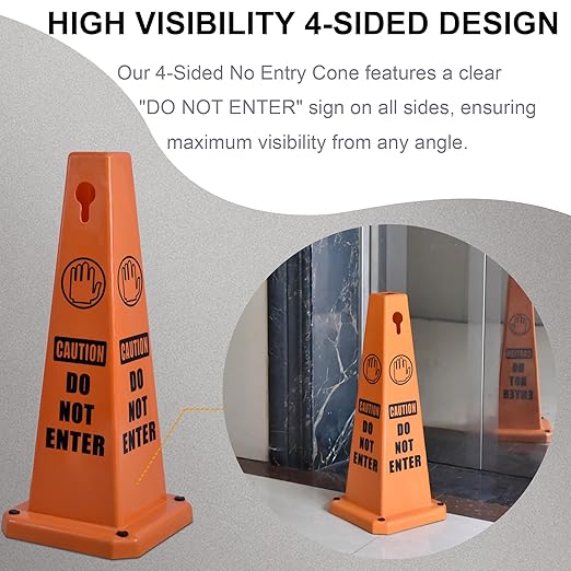 OrangeStar 8-Pack Do Not Enter Traffic Cones - Image 2