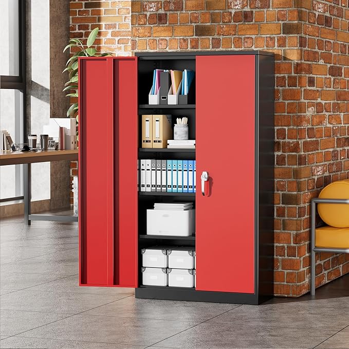 Greenvelly Metal Garage Storage Cabinet, Tall Cabinets - Image 8