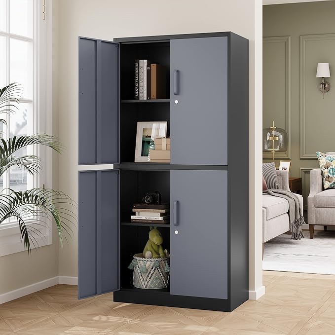STANI Metal Storage Cabinet, Locking Steel Cabinet - Image 2