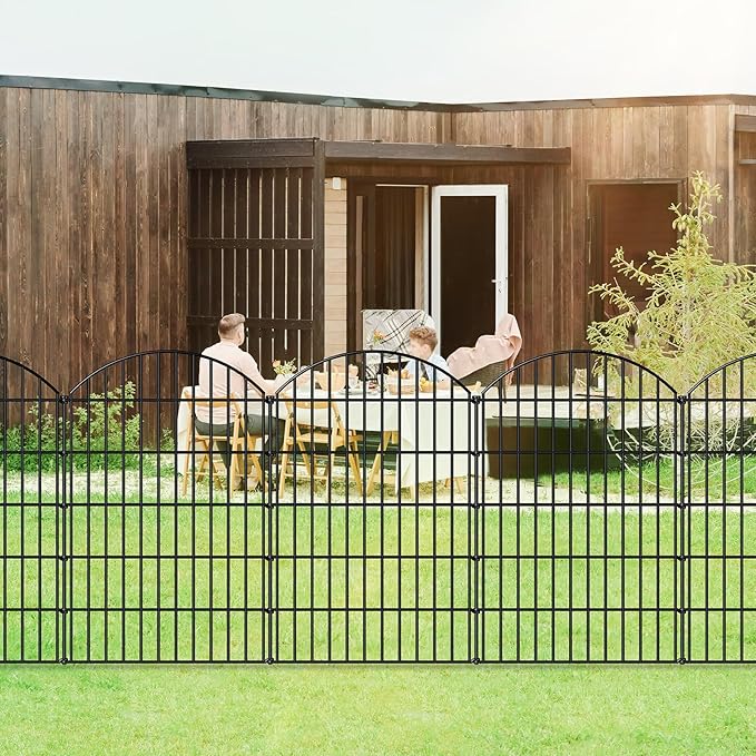 Metal Garden Fence 42in x 23.3ft, 10 Panels + 11 Stakes Dog Fence Border Fence - Image 6