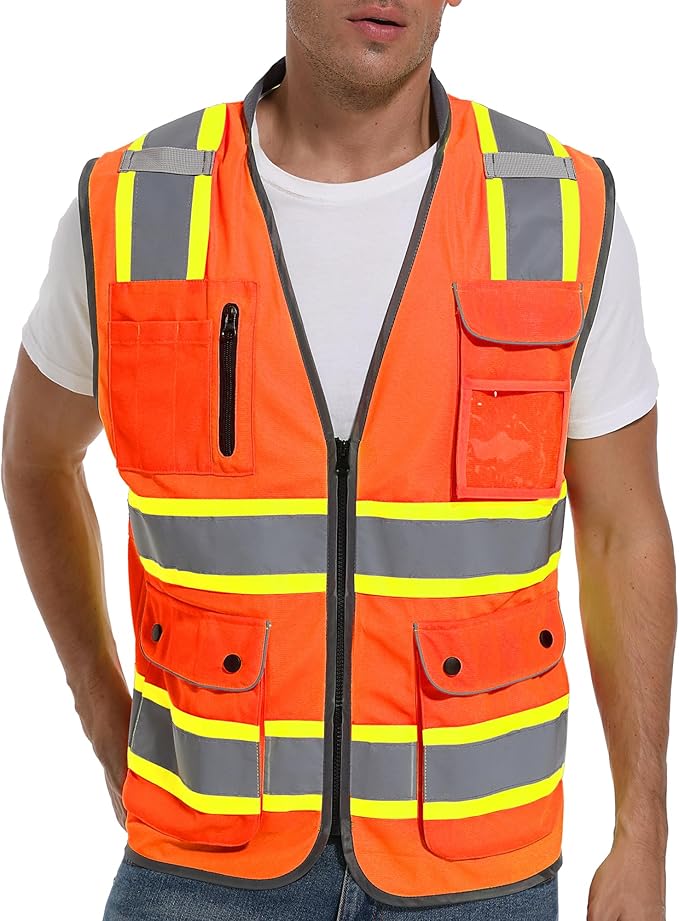 Reflective Safety Vest for Men and Women by GettheBestinSafety