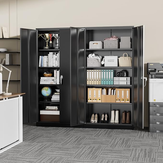 Greenvelly Steel SnapIt Storage Cabinet, 2 Doors and Lock - Image 8