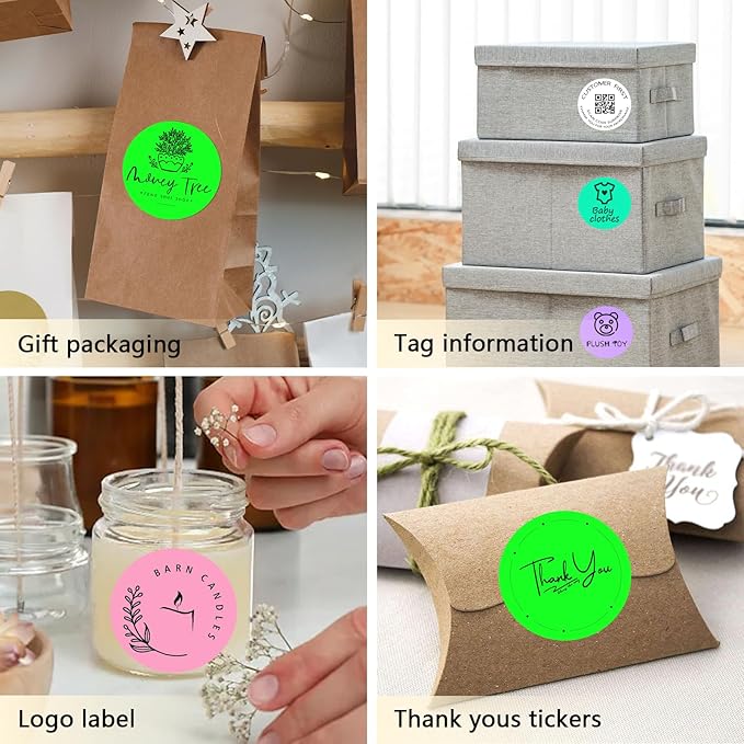 3 X 3 Inch Round Thermal Labels Circle Color Coding Labels Printable Waterproof - Image 6