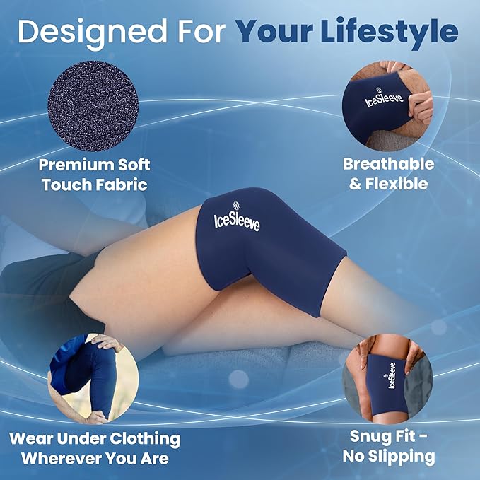 IceSleeve Elbow & Knee Ice Pack Wrap, Reusable Ice Sleeve - Image 6