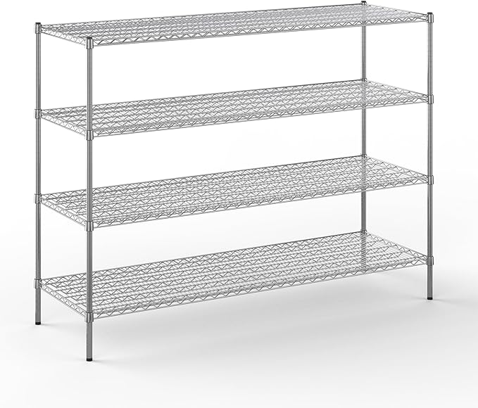 24" Deep x 72" Wide x 54" Height Wire Shelving Kit | 4-Tier | NSF Commercial by Regal+Altair