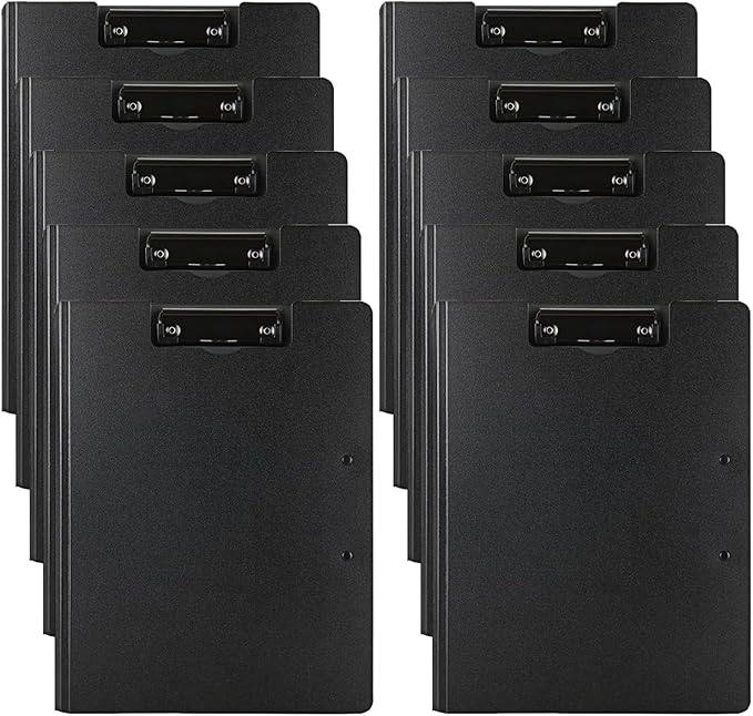10 Pack Foldable Clipboards, A4 Clipboard Folder, Office Clipboard Folder by MUYICS