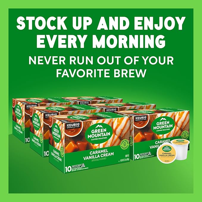 Green Mountain Coffee Roasters Caramel Vanilla Cream, Keurig Single Serve K-Cup - Image 14
