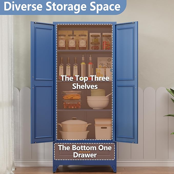 Metal Storage Cabinet, Large Cupboard - Image 4