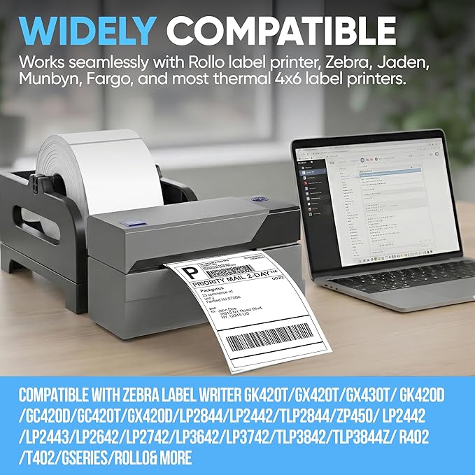 4"x6" Direct Thermal Label Roll, Shipping Labels - Image 4