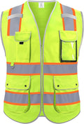 Reflective Safety Vest for Men Women, High Visibility Safety Vest by RhinoHit