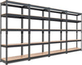 HOMEDANT 5 Tier Storage Shelves Adjustable Laminated Boltless Garage Metal by TheBestOrganizingSolution