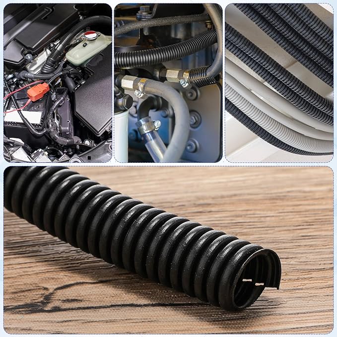 Sasylvia Split Wire Loom Cord Protector Tubing Split Conduit Protector Tubing - Image 7