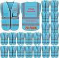 BeautyWill Custom Logo 10/20 Pack Safety Vest Class2 High Visibility Vest by BeautyWill