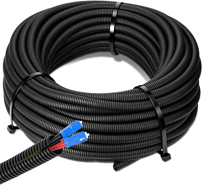 Sasylvia 1/4" x 25 ft Split Wire Loom Tubing Automotive Wire Loom Assortment by Sasylvia