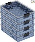 SIDIO Quarter Crate 4 Pack of Stackable Storage Bins by Sidio