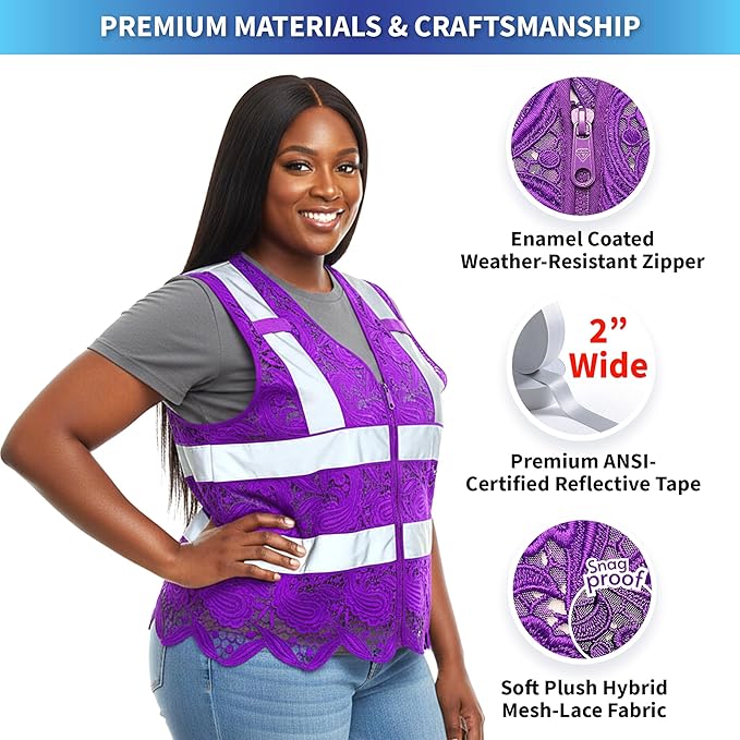 Lace-Mesh Safety Vest for Women & Men - Image 4