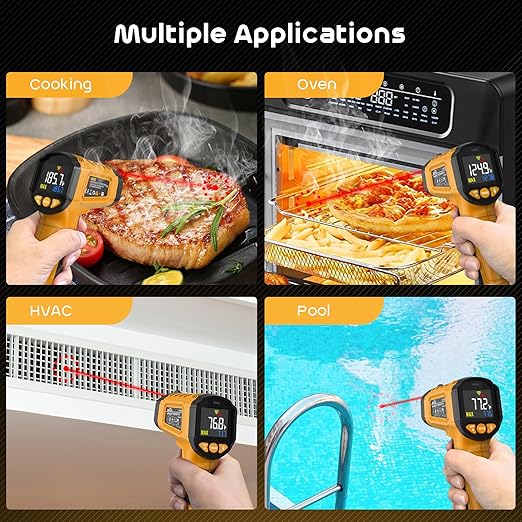 Infrared Thermometer Gun, SQECH Laser Thermometer Gun -58℉～1112℉, Non-Contact - Image 7