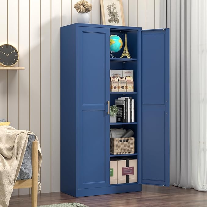 Kitchen Pantry Cabinet, 71 Inch Tall Metal Pantry Cabinet - Image 8