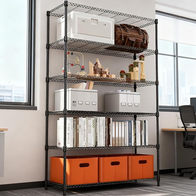 6 Tiers Shelf 2100 lbs Steel Storage Shelving Utility Shelving Unit Steel - Image 7
