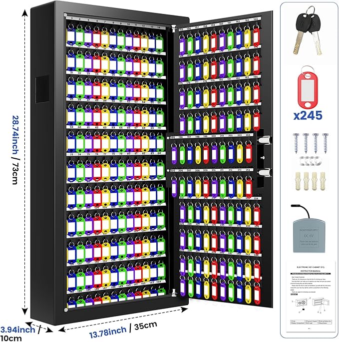 254 Keys Digital Key Lock Box Wall Mount - Image 2