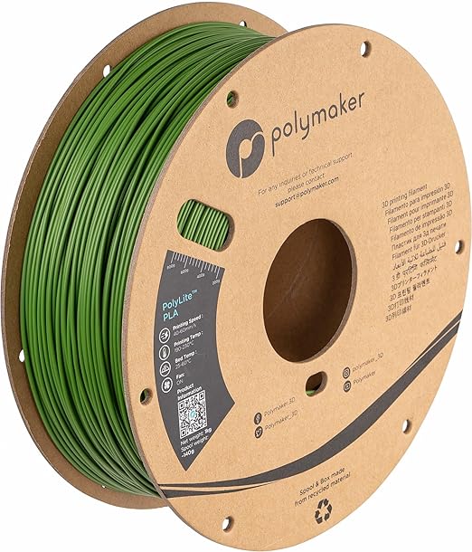 Polymaker PLA Filament, Jungle Green 3D Printing PLA Filament 1.75mm 1kg by Polymaker
