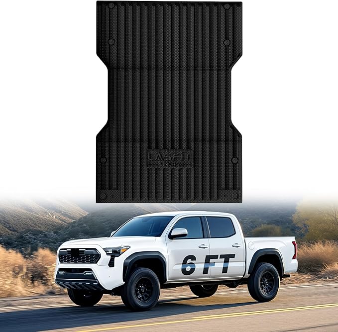 LASFIT Bed Mat for Toyota 2024-2026 Tacoma Truck Bed, All Weather 6ft Car Bed by LASFIT
