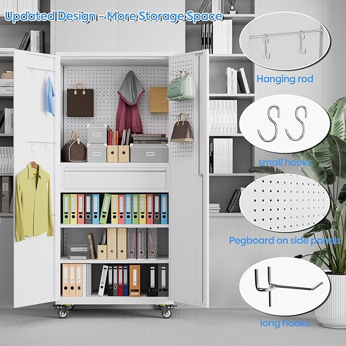 SUXXAN 71" Metal Garage Storage Cabinet - Image 6