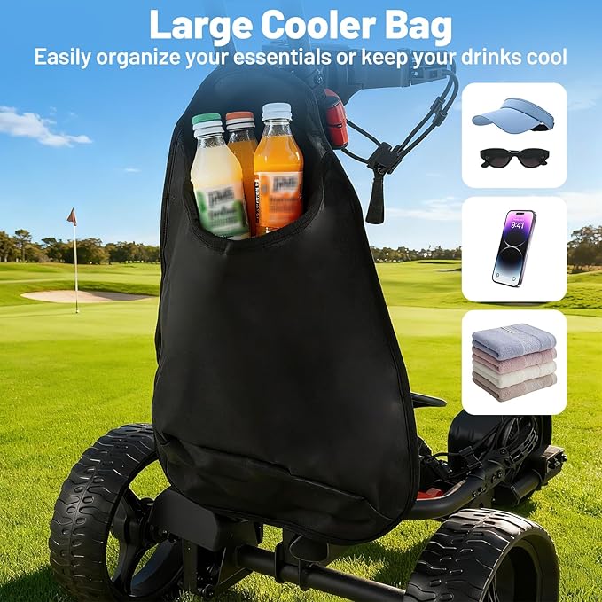 Tangkula Electric Golf Push Cart, Foldable 3 Wheels Golf Cart - Image 6