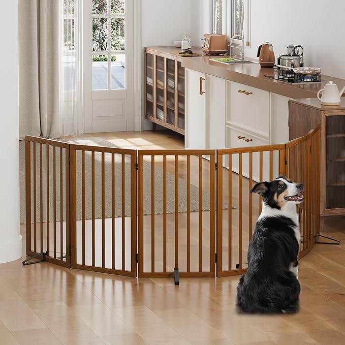 Dog Gates for Doorways, Tall Dog Gate Indoor, Foldable Pet Gates for Doorways - Image 7