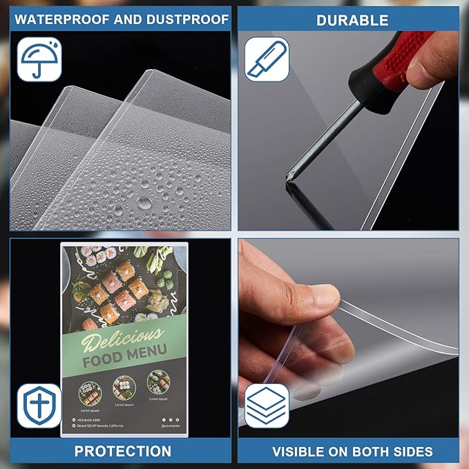Henoyso 5 Pcs 11" x 17" Rigid Print Protectors, Heavy Duty Hard Plastic Sheet - Image 4