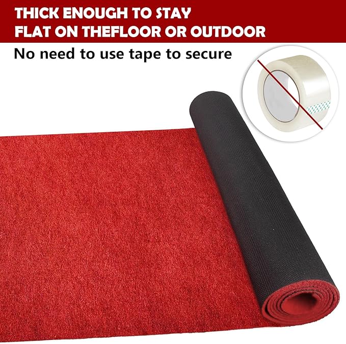 450 GSM Extra Thick Waterproof Red Carpet Runner - Image 3