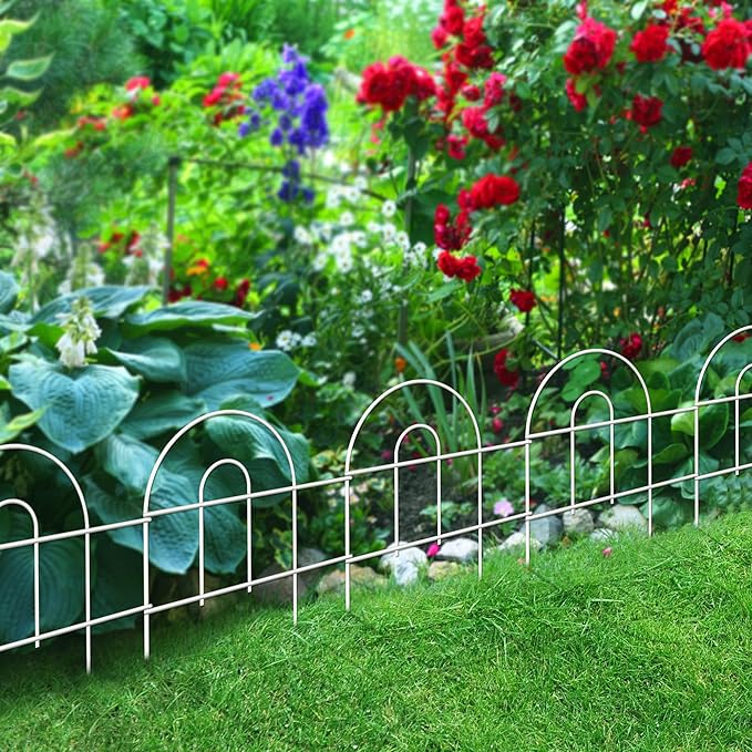 Decorative Garden Folding Border Fence 18in X20ft Rustproof Metal Wire Edging - Image 2