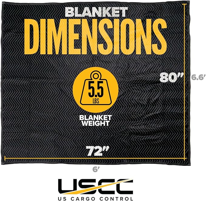 US Cargo Control Moving Blankets 72"x80" 4-Pack, Heavy Duty Packing Blankets - Image 2