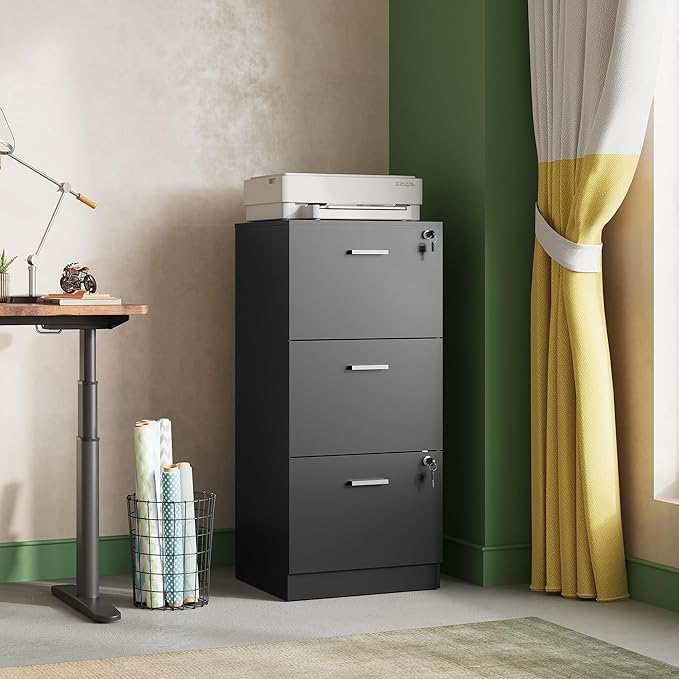 DEVAISE 3 Drawer File Cabinet - Image 2
