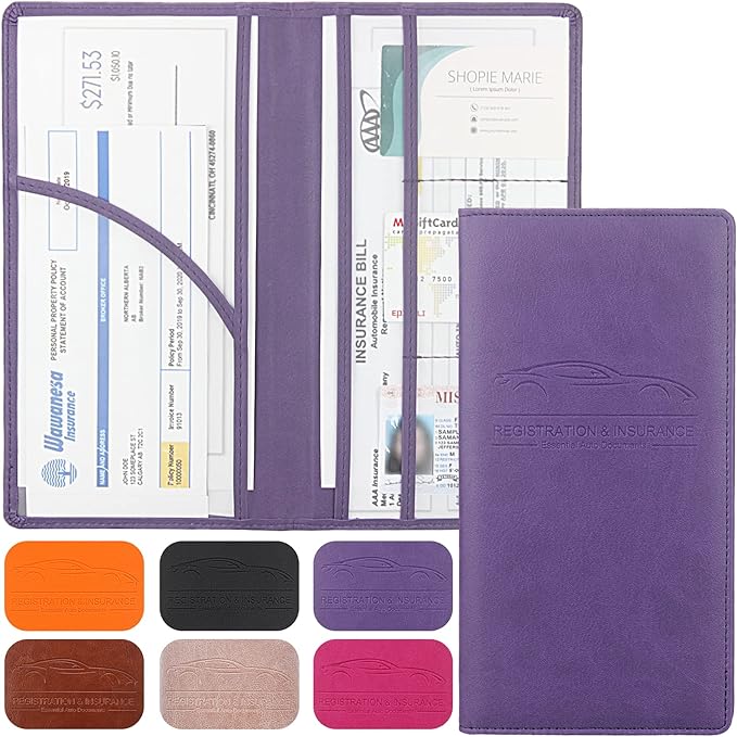 Premium Car Registration & Insurance Card Holder by LumiMokki