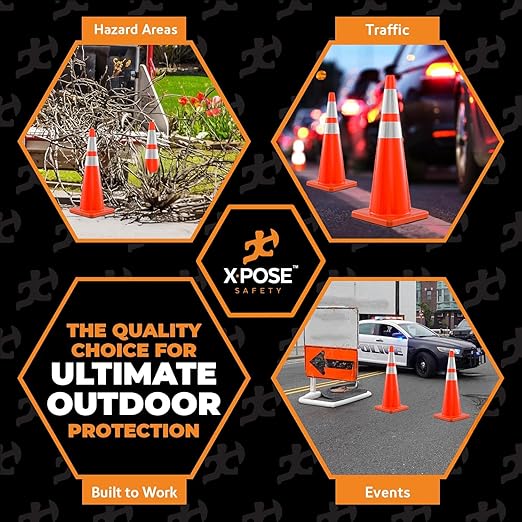 Xpose Safety 36 Inch Orange Traffic Cones - Image 8
