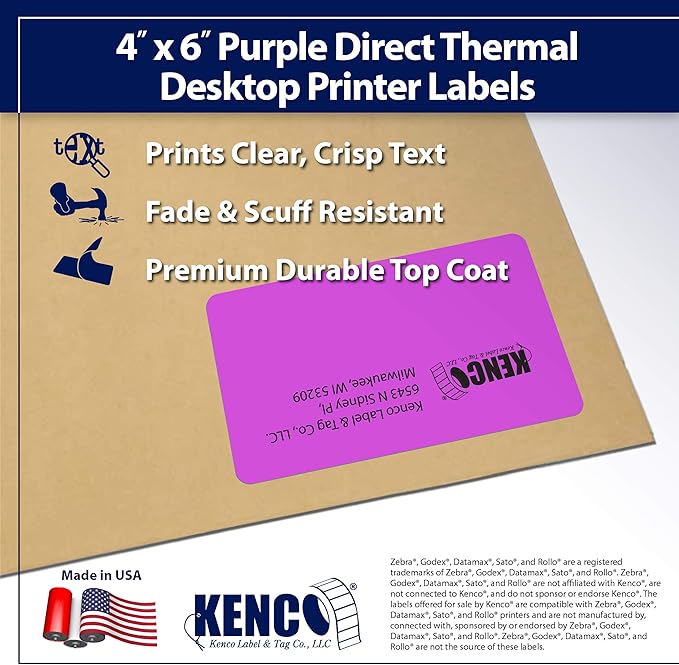 4" X 6" Direct Thermal Perforated Stickers Labels - Image 2